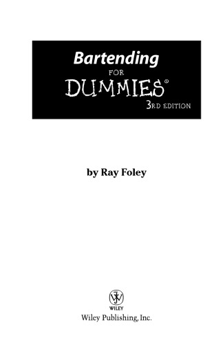 Bartending For Dummies