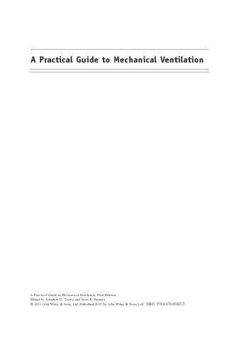 Practical Guide to Mechanical Ventilation