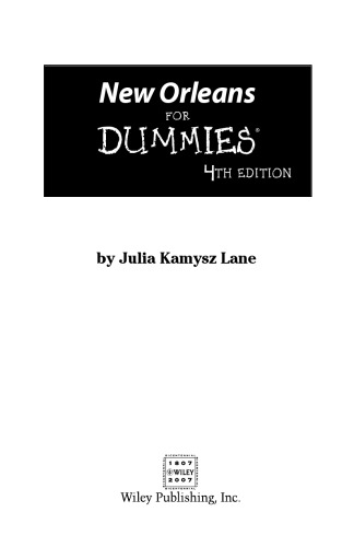 New Orleans For Dummies, 4th edition (Dummies Travel)