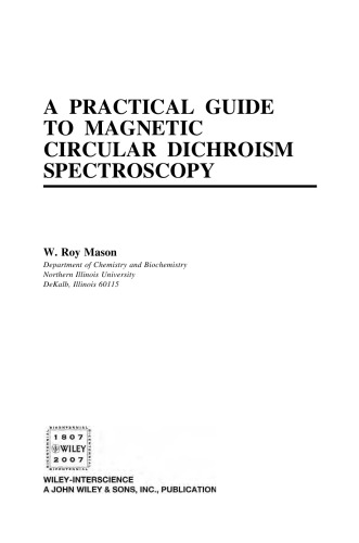 Magnetic Circular Dichroism Spectroscopy