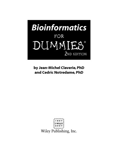 Bioinformatics For Dummies