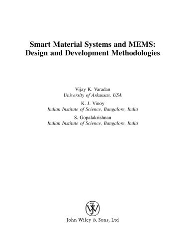 Smart material systems and MEMS: design and development methodologies