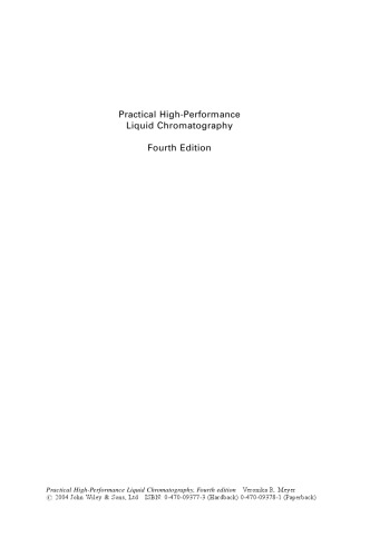 Practical high-performance liquid chromatography