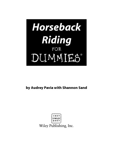 Horseback Riding For Dummies