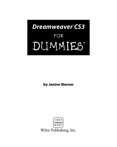 Dreamweaver CS3 For Dummies