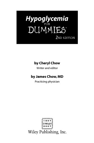 Hypoglycemia For Dummies