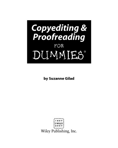 Copyediting and Proofreading For Dummies