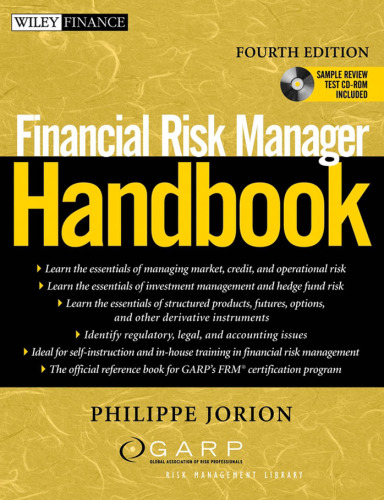 Financial risk manager handbook