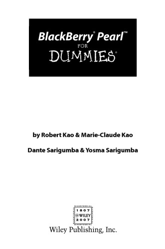 BlackBerry Pearl For Dummies
