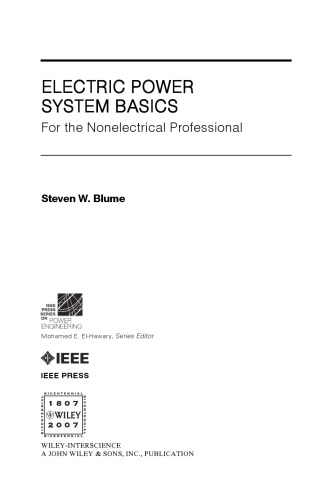 Electric power system basics: for the nonelectrical professional