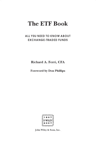 The ETF Book: All You Need to Know About Exchange-Traded Funds