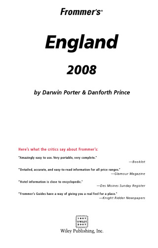 Frommer's England 2008