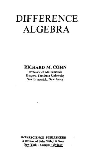 Difference algebra
