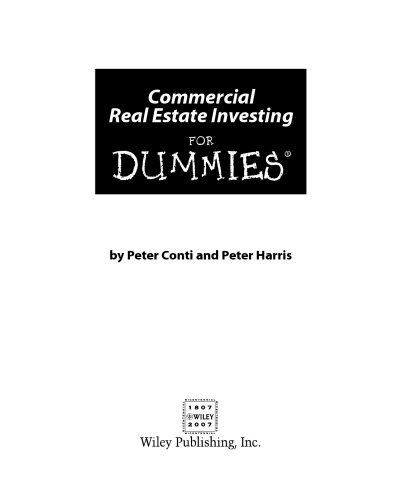 Commercial Real Estate Investing For Dummies