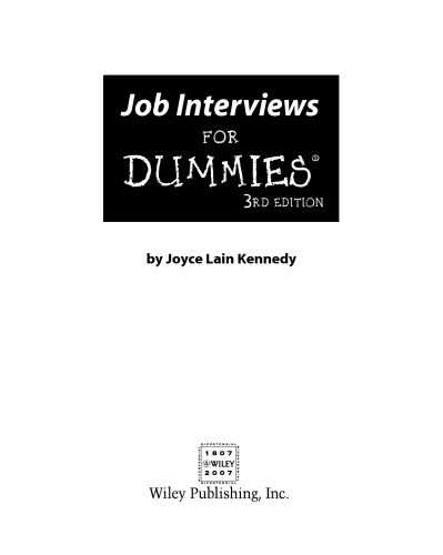 Job Interviews for Dummies