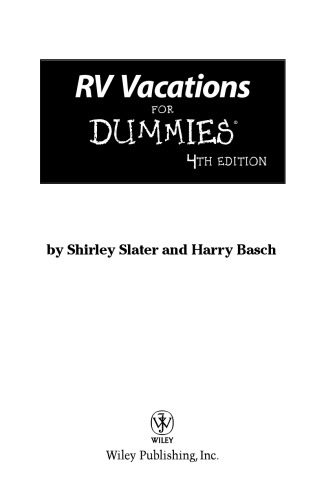 RV Vacations For Dummies (Dummies Travel)