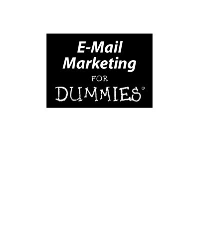 E-Mail Marketing For Dummies