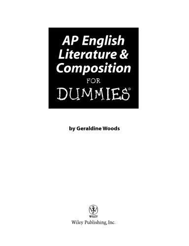 AP English Literature & Composition For Dummies