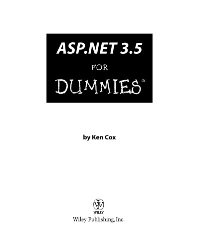 ASP.NET 3.5 for Dummies