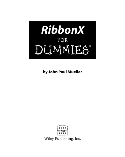 RibbonX For Dummies (For Dummies (Computer Tech))