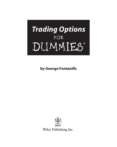 Trading Options For Dummies (For Dummies (Business & Personal Finance))