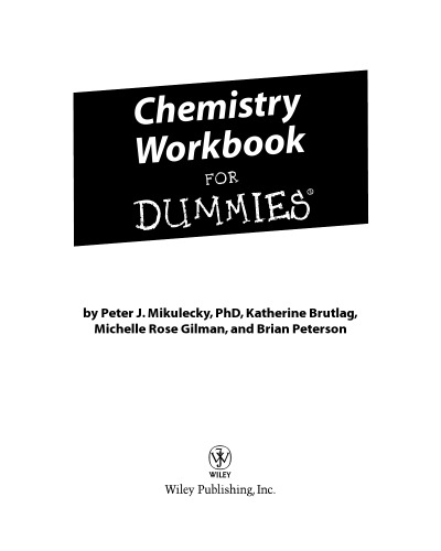 Chemistry Workbook For Dummies