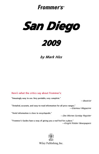 Frommer's San Diego 2009 (Frommer's Complete)
