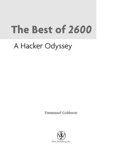 The Best of 2600: A Hacker Odyssey