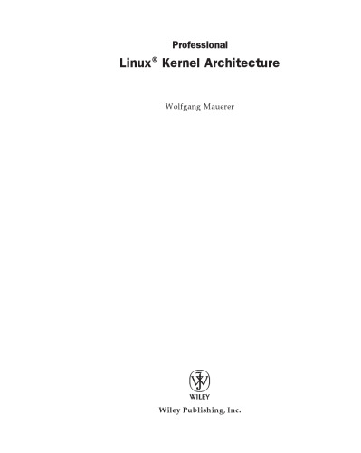 Professional Linux kernel architecture
