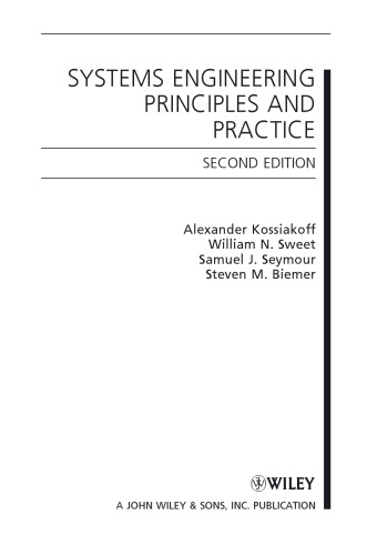 Systems Engineering Principles and Practice (Wiley Series in Systems Engineering and Management)
