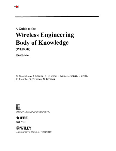 A Guide to the Wireless Engineering Body of Knowledge (WEBOK)