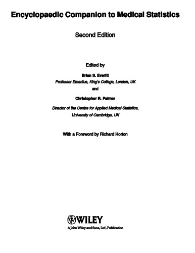 Encyclopaedic Companion to Medical Statistics