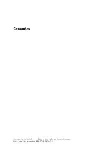 Genomics: Essential Methods