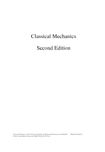 Classical Mechanics: From Newton to Einstein: A Modern Introduction