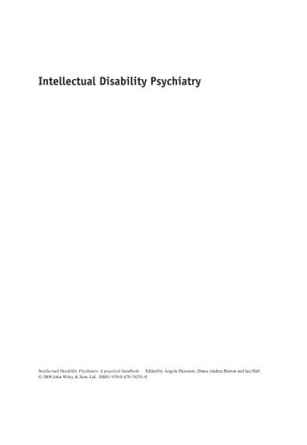 Intellectual Disability Psychiatry: A Practical Handbook