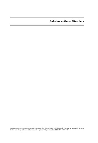 Substance Abuse Disorders: Evidence and Experience (WPA Series in Evidence & Experience in Psychiatry)