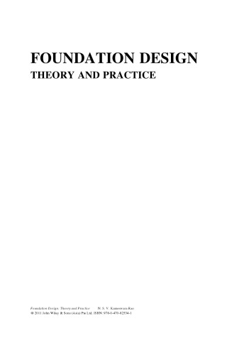 Foundation Design: Theory and Practice
