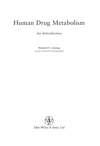 Human Drug Metabolism: An Introduction