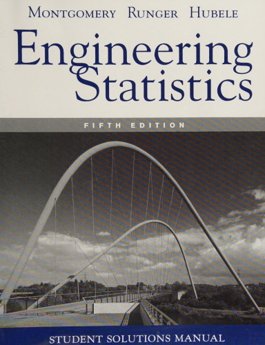 Engineering Statistics: Student Solutions Manual, 5th Edition