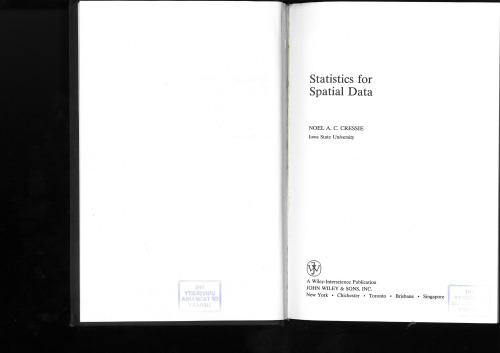Statistics for Spatial Data
