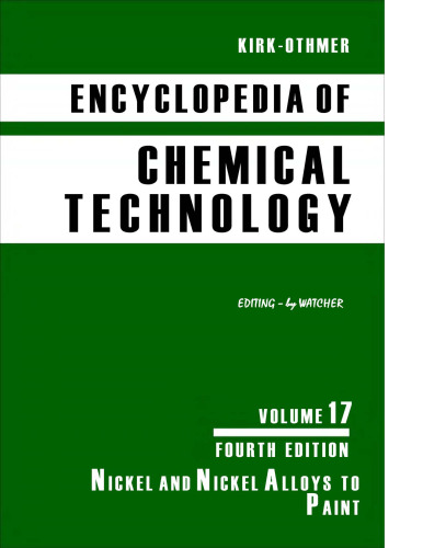 Kirk-Othmer Encyclopedia of Chemical Technology Vol 17
