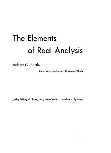 Elements of Real Analysis