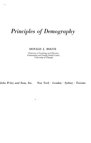 Principles of Demography