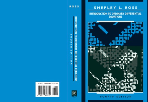 Introduction to Ordinary Differential Equations, 4th Edition