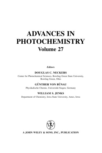 Volume 20, Advances in Photochemistry