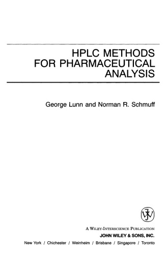 HPLC Methods for Pharmaceutical Analysis
