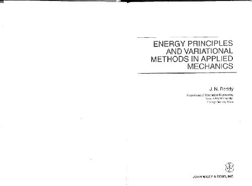 Energy Principles and Variational Methods in Applied Mechanics