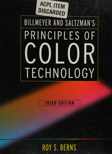 Billmeyer and Saltzman's Principles of Color Technology