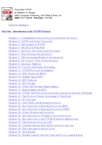 Illustrated TCP/IP