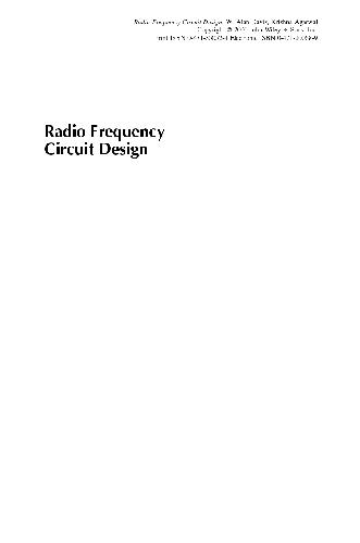Radio Frequency Circuit Design